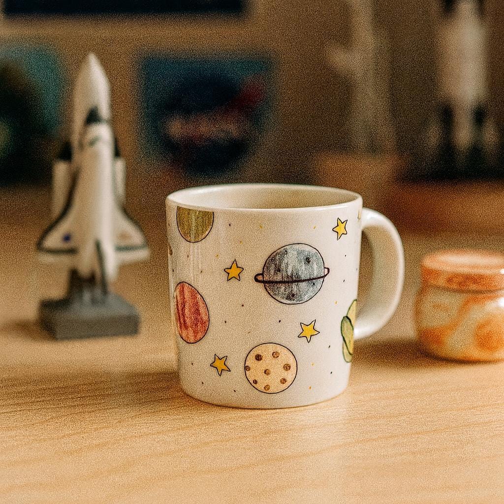 Planet Mug - Space Mug Celestial, Handmade Ceramic Mug, Gift for Science Lover